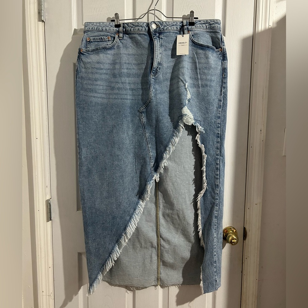 Forever 21 long Jean skirt
